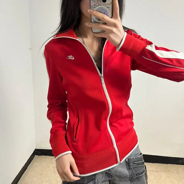 [BUNJANG] Nike Red Track Jacket / 나이키 레드 져지
