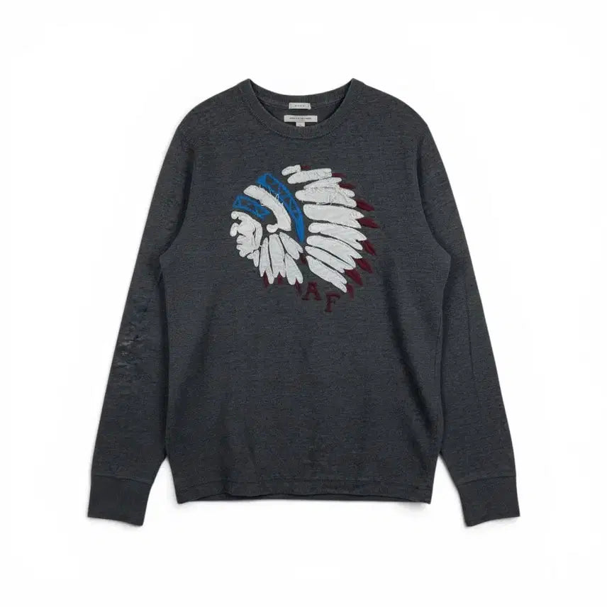 [BUNJANG] Abercrombie Muscle Fit Indian Long Sleeve T-Shirt Charcoal (XL) / (XL) 아베크롬비 머슬핏 인디언 긴팔 티 차콜