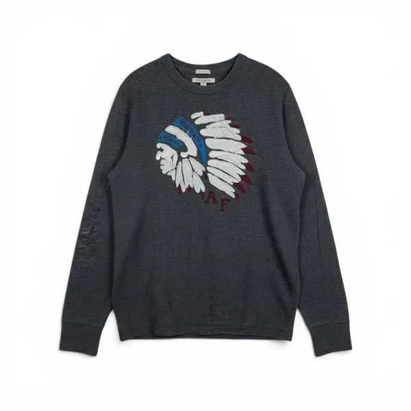 [BUNJANG] Abercrombie Muscle Fit Indian Long Sleeve T-Shirt Charcoal (XL) / (XL) 아베크롬비 머슬핏 인디언 긴팔 티 차콜