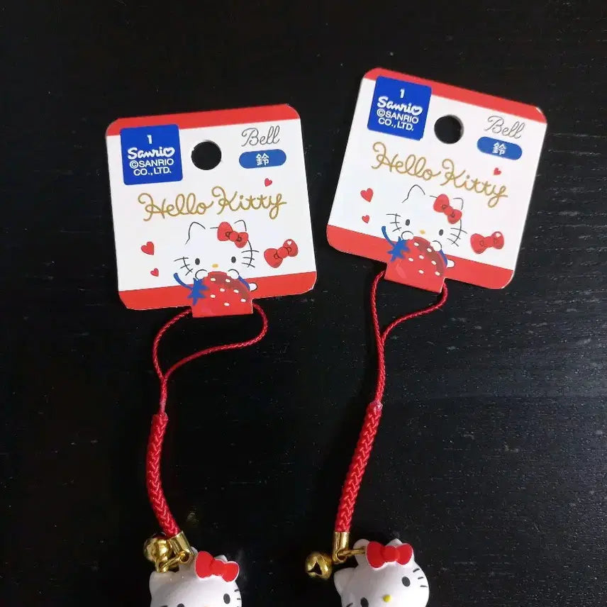 [BUNJANG] Hello Kitty Keychain Phone Strap Set (2-Piece Bundle) / 일본정품 헬로키티 키링 핸드폰줄(2개일괄