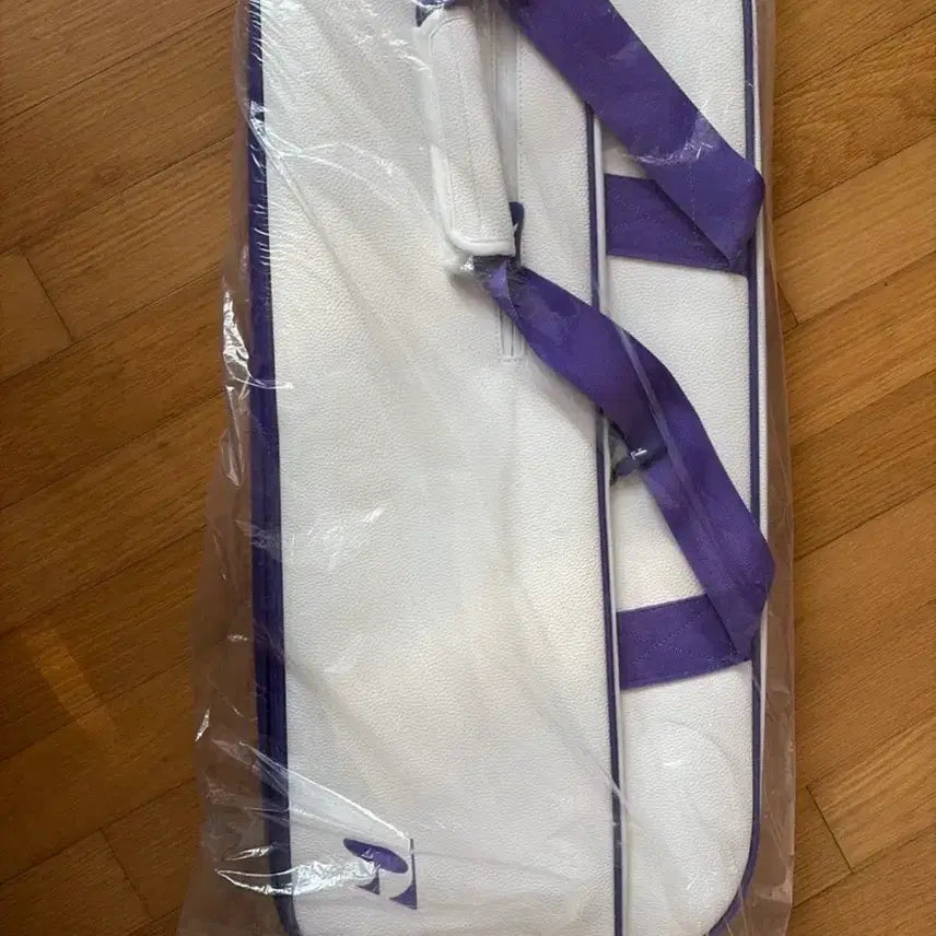 [BUNJANG] Boston Bag White/Purple / 가방 보스턴백 화이트/퍼플