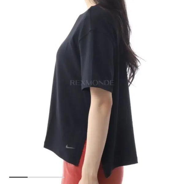 [BUNJANG] Nike Women's Yoga Dri-FIT Short Sleeve Top Black / Nike 여성 나이키요가 드라이핏 탑 반팔티