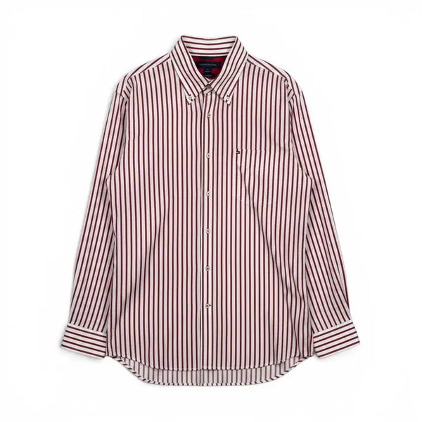 [BUNJANG] Tommy Hilfiger Men's Red Stripe Shirt / (M) 타미힐피거 레드 스트라이프 셔츠