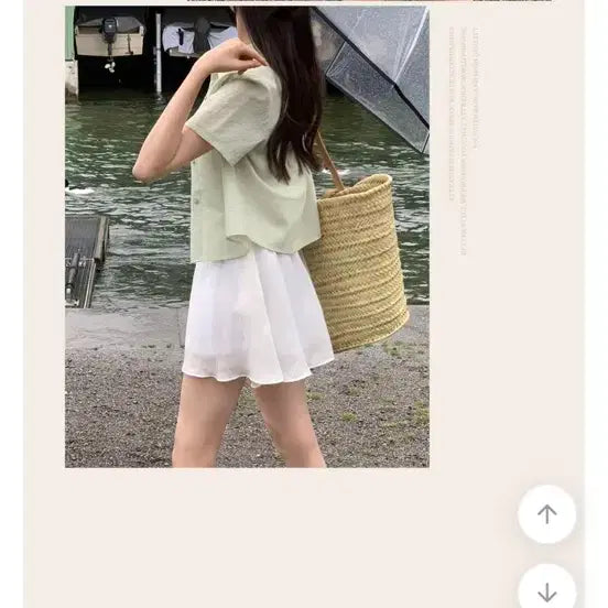 [BUNJANG] Attirance Puret Back Banding Yo Ru Shiffon Kang Kang Flare Mini Skirt / 아뜨랑스 퓨어트 뒷밴딩 요루쉬폰 캉캉 플레어 미니스커트 치마 여름 봄