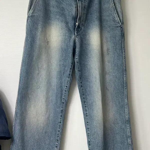 [BUNJANG] Pottery One Washed Wide Denim Mid Blue 2 Size / 포터리 원워시드 와이드데님 미드블루2 2사이즈