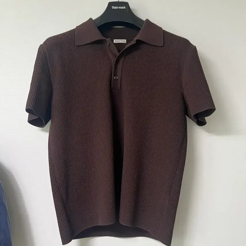 [BUNJANG] Recto Compact Cardigan Dark Brown / 렉토 컴팩트 카라니트 다크브라운 M