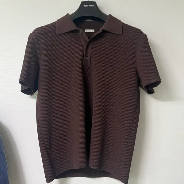 [BUNJANG] Recto Compact Cardigan Dark Brown / 렉토 컴팩트 카라니트 다크브라운 M