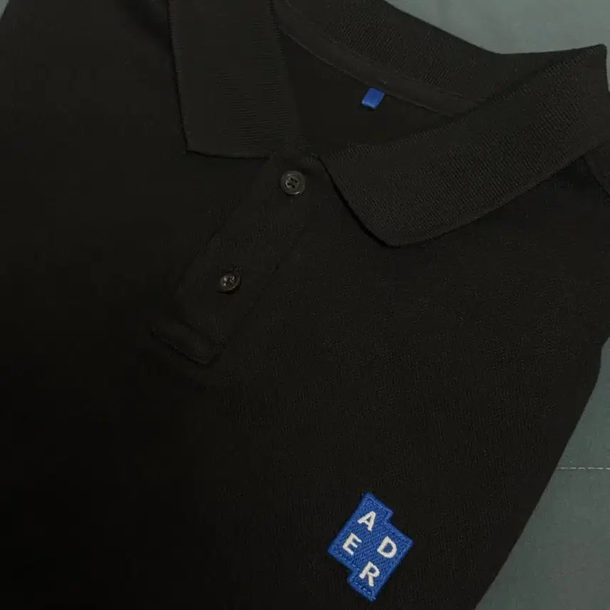 [BUNJANG] Ader Error Polo T-Shirt Black M / 아더에러 폴로 티셔츠 블랙 M