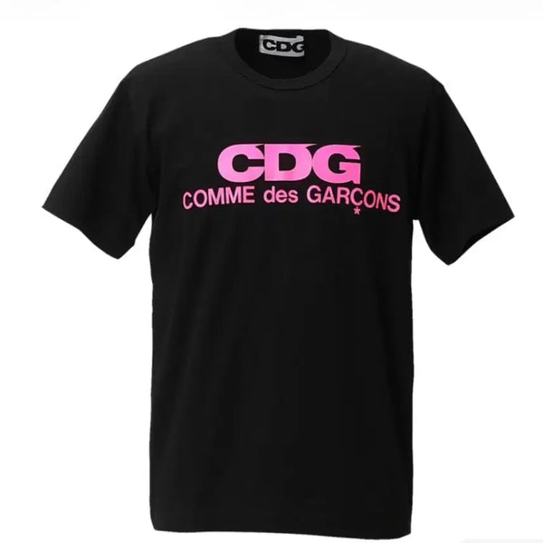 [BUNJANG] Comme des Garçons Black Pink Logo T-Shirt / CDG 핑크 로고 티셔츠 블랙 핑크