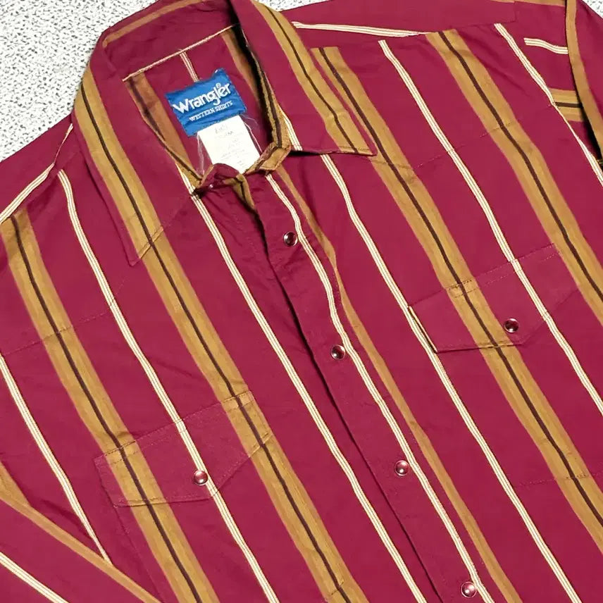 [BUNJANG] Vintage 90s Wrangler Western Stripe Shirt (M) / M)90s 빈티지 랭글러 웨스턴 셔츠