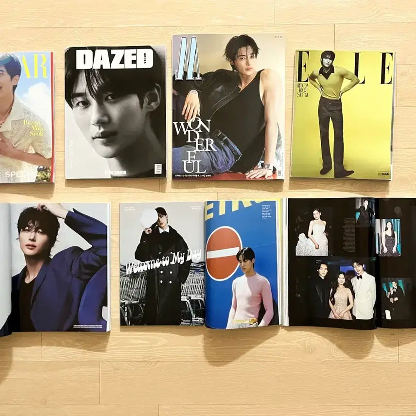[BUNJANG] Byun Woo Seok Magazine Bundle Set (7 Issues) / 변우석 잡지 7권 일괄