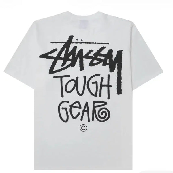 [BUNJANG] Stussy Tough Gear Short Sleeve T-Shirt White L / 스투시 터프 기어 반팔 티셔츠 화이트 L사이즈