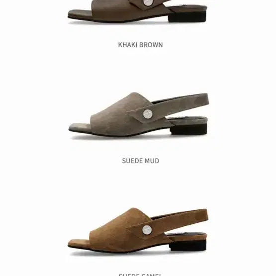 [BUNJANG] Mule Sandals Suede Khaki Brown Mud Camel / 뮬 샌들 카키브라운/스웨이드머드/스웨이드카멜 eee