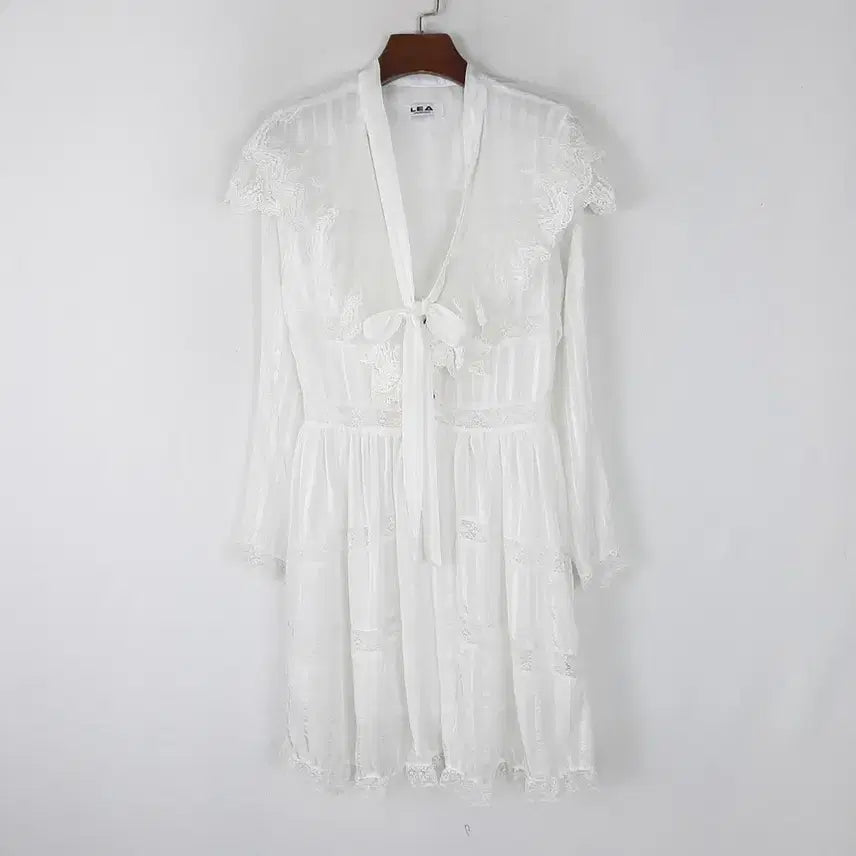 [BUNJANG] Lea Lace Carra One-Piece Dress / lea 레이스카라 원피스S