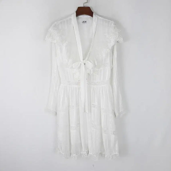 [BUNJANG] Lea Lace Carra One-Piece Dress / lea 레이스카라 원피스S