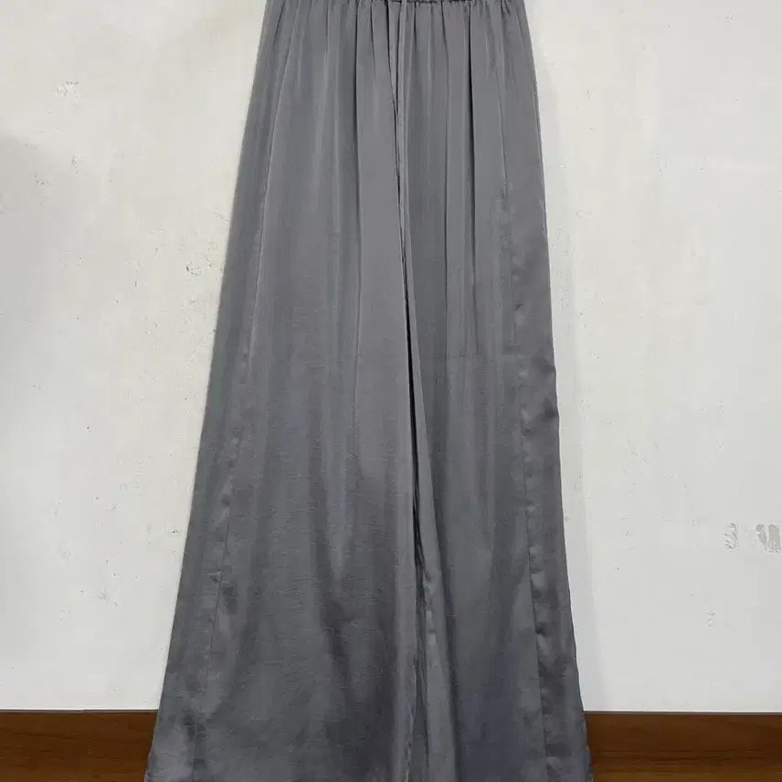 [BUNJANG] Silky Chiffon Wide Leg Pants Slacks / 특가새)N6793 차르르~실키~쉬폰 와이드 바지.슬랙스