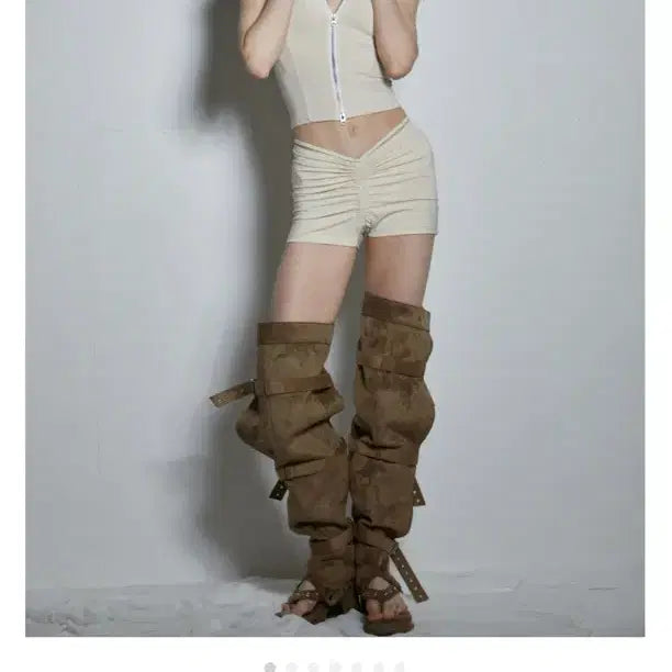 [BUNJANG] Gate Less Shirring Shorts / [새상품]게이트리스 셔링쇼츠