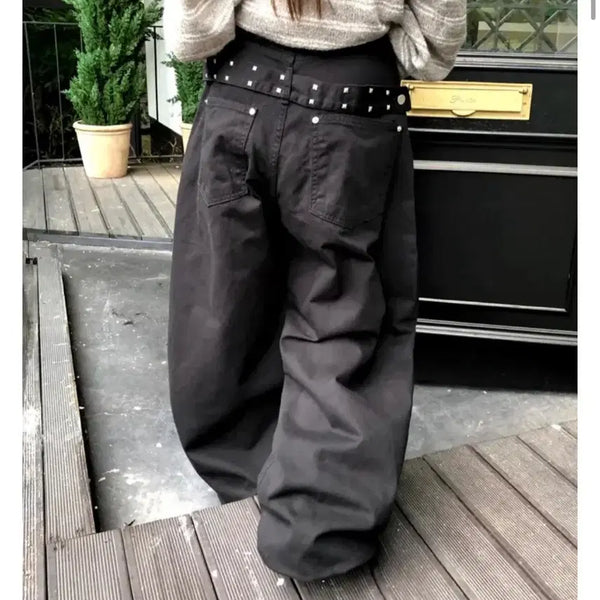 [BUNJANG] Wonder Wonder Studded Wide Pants M / 원더원더 스터드 와이드 팬츠 M