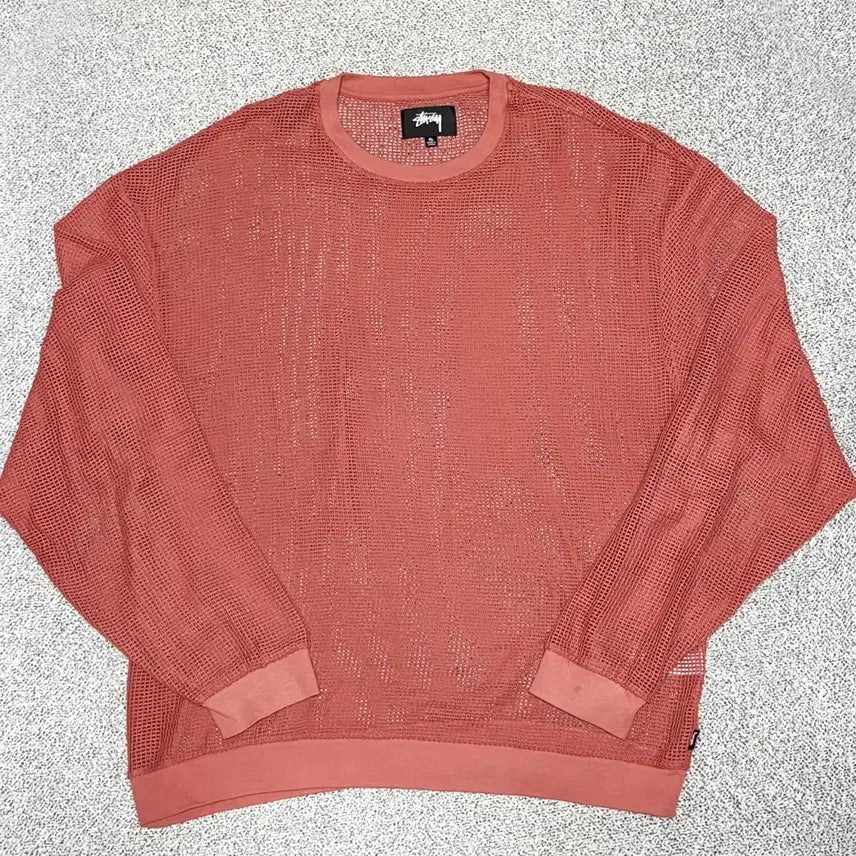 [BUNJANG] Stussy Cotton Mesh Crewneck Long Sleeve T-Shirt XL / XL)스투시 메시 크루넥 티셔츠