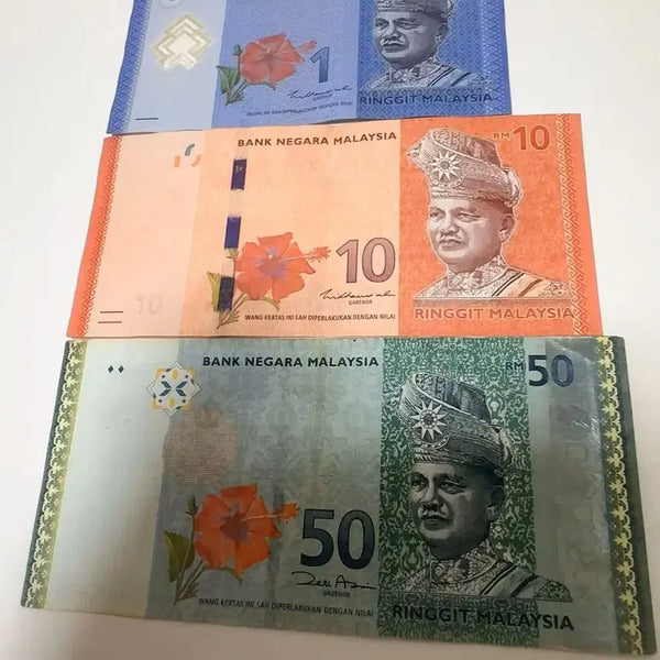 [BUNJANG] Malaysia Ringgit Banknote Set (RM1, RM10, RM50) / 말레이시아 링깃 Ringgit Malaysia 지폐 3종 세트