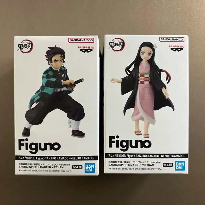 [BUNJANG] Figuno Demon Slayer Tanjiro & Nezuko Figure Set (2 Types) / 귀멸의칼날/귀칼 탄지로 B, 네즈코 D 피규어 2종 (피그노/피구노/Figuno)