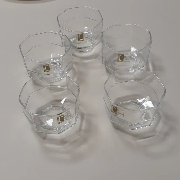 [BUNJANG] El Cale Art Octagonal Transparent Tumbler Set (5 Pieces) / 엘카라트 팔각투명컵
