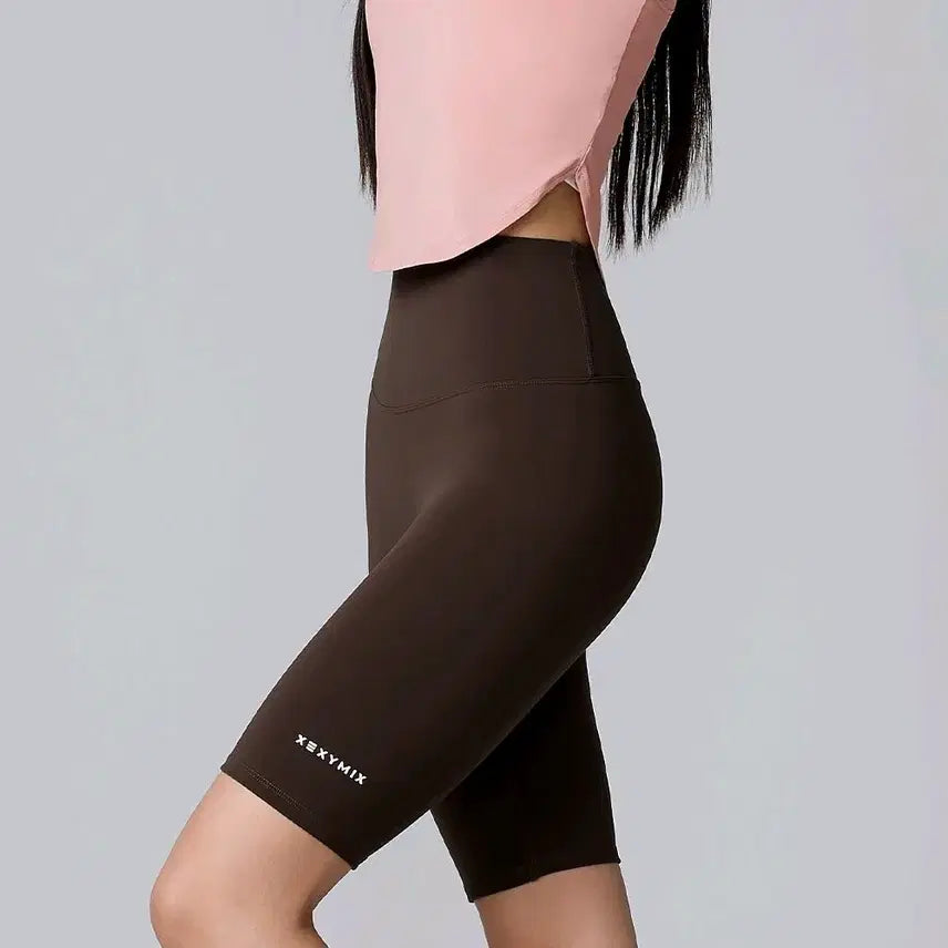 [BUNJANG] Xexymix Black Label Signature 360N 4.5" Leggings (M, Chocolate Ganache) / (새상품) 젝시믹스 블랙라벨 시그니처 360N 레깅스 4.5부 / M사이즈 / 초콜릿가나슈