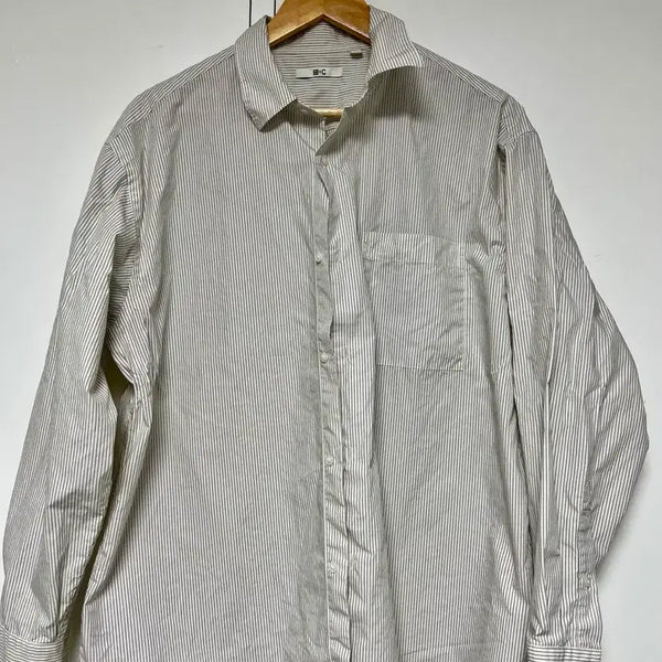 [BUNJANG] Uniqlo C Broad Oversized Shirt Off White L / 유니클로 C 브로드 오버사이즈 셔츠 오프화이트 L