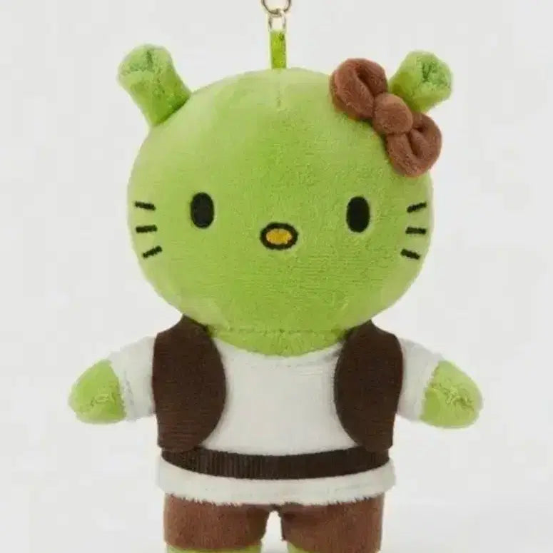 [BUNJANG] Shrek x Hello Kitty Plush Keychain / 슈렉키티 인형 키링