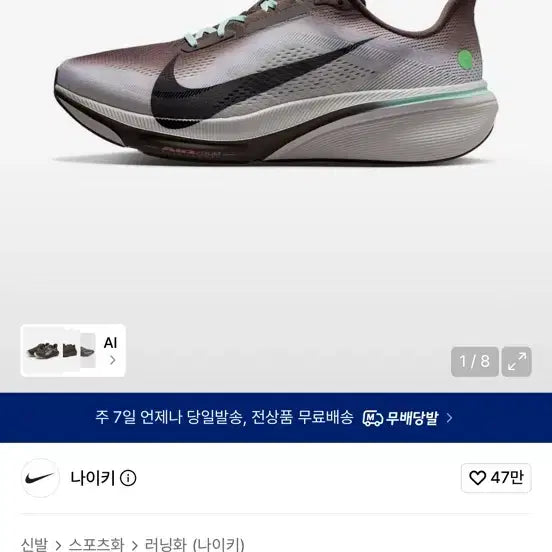 [BUNJANG] Nike Pegasus 42 M Ironstone Sea Glass Arctic Green Black / 나이키 페가수스 42 M 아이언스톤 씨 글래스 아틱 그린 블랙 (285)