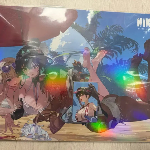 [BUNJANG] Nikke The Hyundai Pop-Up Lucky Draw Holo Photocard Set & A3 Poster / 더현대 니케 팝업 특전 세트