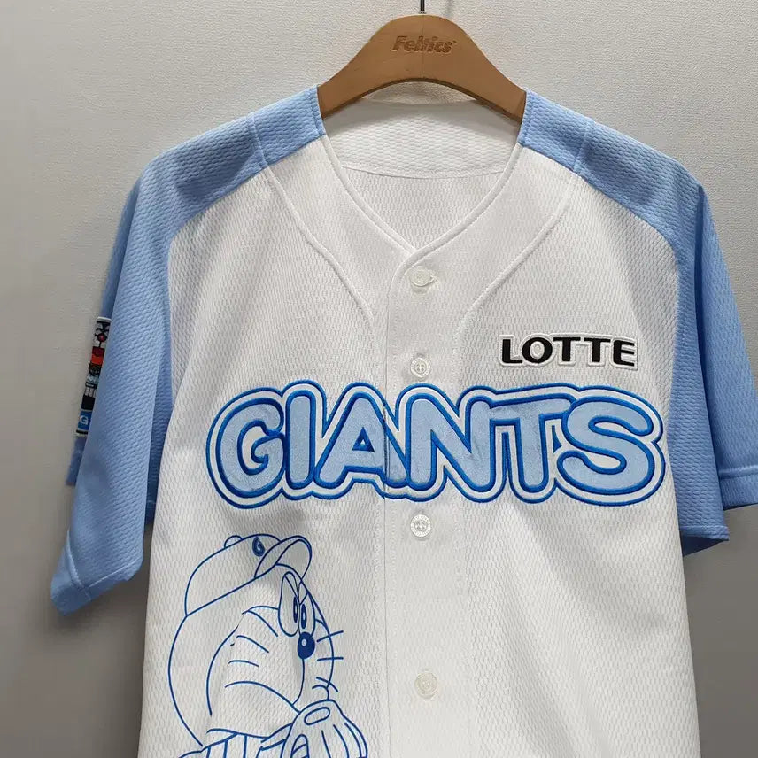 [BUNJANG] Chameleon Doraemon Busan Lotte Giants Baseball Jersey Size 100 / 카멜레온 롯데자이언츠 도라에몽 유니폼 100사이즈