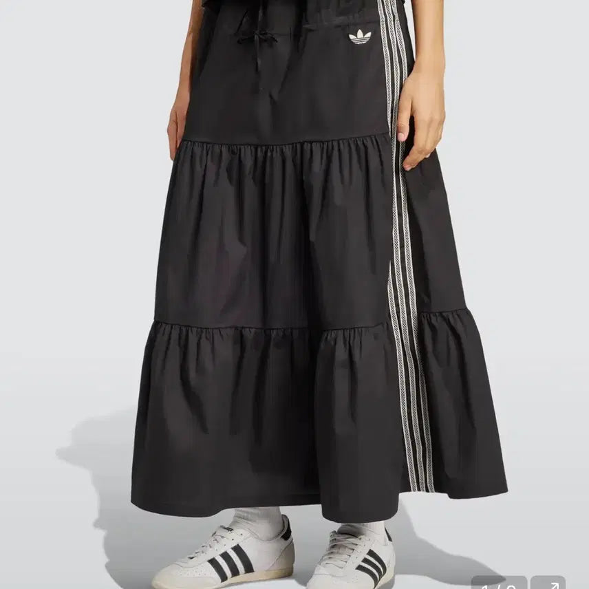 [BUNJANG] Adidas Summer Glow Tiered Maxi Skirt / 아디다스 서머 글로우 롱스커트 캉캉