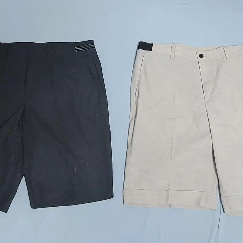 [BUNJANG] TNGT Linen Blend Grey Shorts (Set of 2) / 총 2벌 [새상품] [TNGT] 린넨 혼방 그레이 반바지