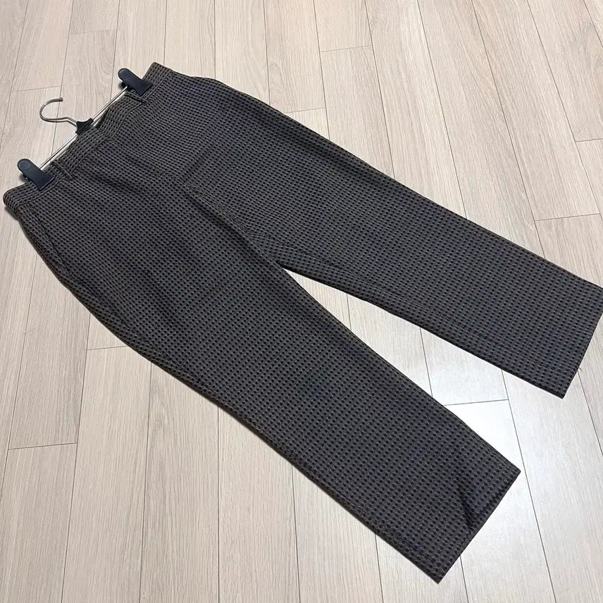 [BUNJANG] Theory Dot Pattern Jacquard Cropped Trousers Pants Brown / 띠어리 THEORY 도트패턴 자카드 크롭 팬츠 슬랙스 트라우저 정장 바지 자가드 브라운