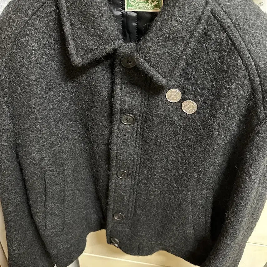 [BUNJANG] STU Wool Banding Blouson Jacket Black / [M] STU 에스티유 울 밴딩 블루종 자켓 블랙