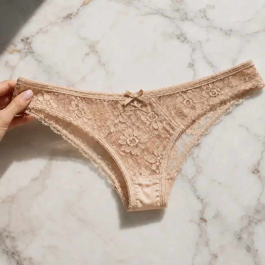 [BUNJANG] Beige Lace Lingerie Set / 베이지색 레이스 속옷