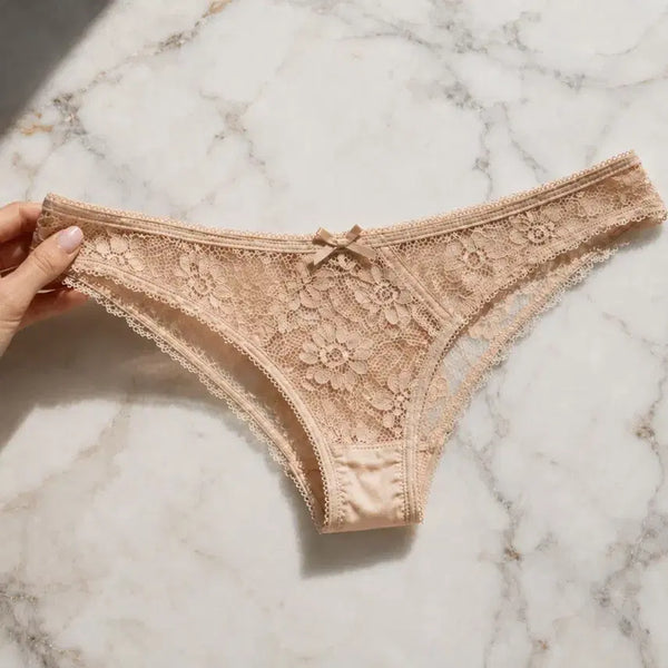 [BUNJANG] Beige Lace Lingerie Set / 베이지색 레이스 속옷