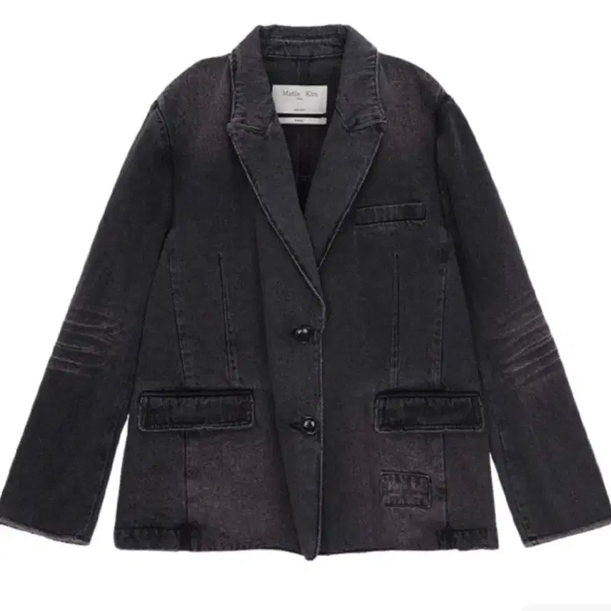 [BUNJANG] Matinkim Washed Denim Blazer Gray / 마뗑킴 워시드 데님 블레이저 그레이