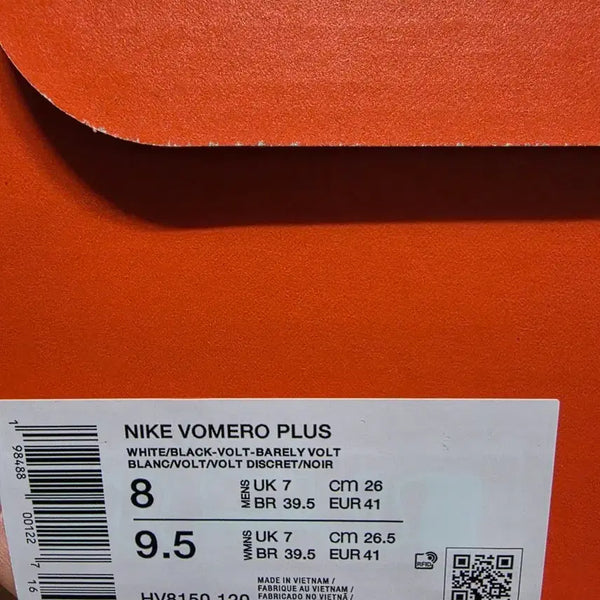 [BUNJANG] Nike Vomero Plus White/Black/Volt Men's Running Shoes / 미사용) 나이키 보메로 플러스 260사이즈 판매