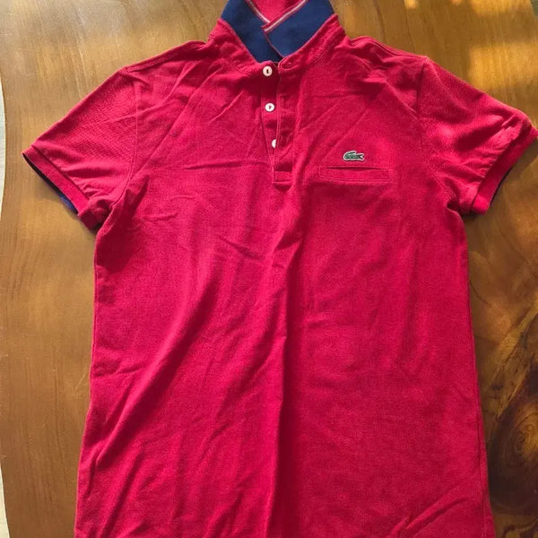 [BUNJANG] Lacoste Red Short-Sleeve Polo Shirt / 라코스테 카라티 붉은색