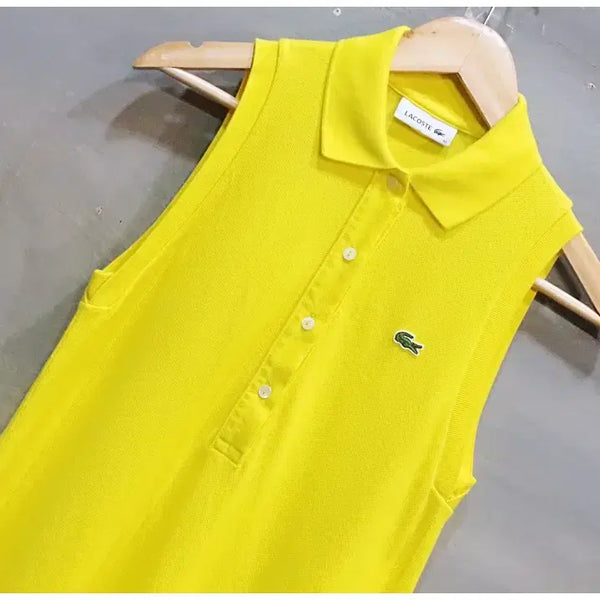 [BUNJANG] Lacoste Soft Pique Polo Sleeveless Dress / 라코스테 소프트 피케 폴로 슬리브리스 원피스 (여성32/85-92)