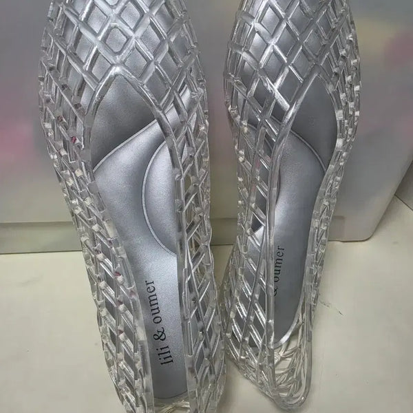 [BUNJANG] Lili & Oumer Transparent Jelly Flats - 240mm / 투명 젤리슈즈  240mm