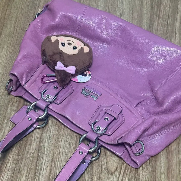 [BUNJANG] Coach Pink Buckle Shoulder Bag / 코치 핑크  버클 숄더백