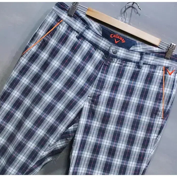 [BUNJANG] Callaway Men's Multi-Check Cotton Stretch Golf Pants (Size 86/33-34in) / 캘러웨이 멀티 체크 코튼 스트레치 골프 팬츠 (남성86/33-34in)