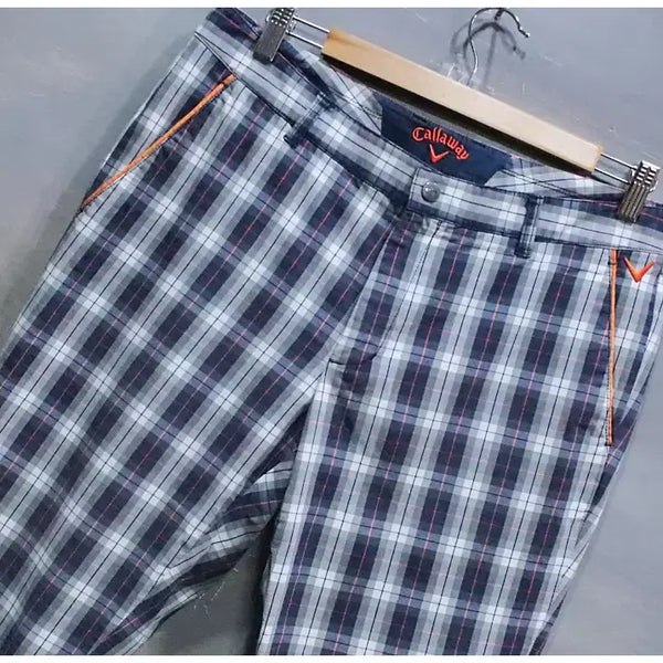 [BUNJANG] Callaway Men's Multi-Check Cotton Stretch Golf Pants (Size 86/33-34in) / 캘러웨이 멀티 체크 코튼 스트레치 골프 팬츠 (남성86/33-34in)
