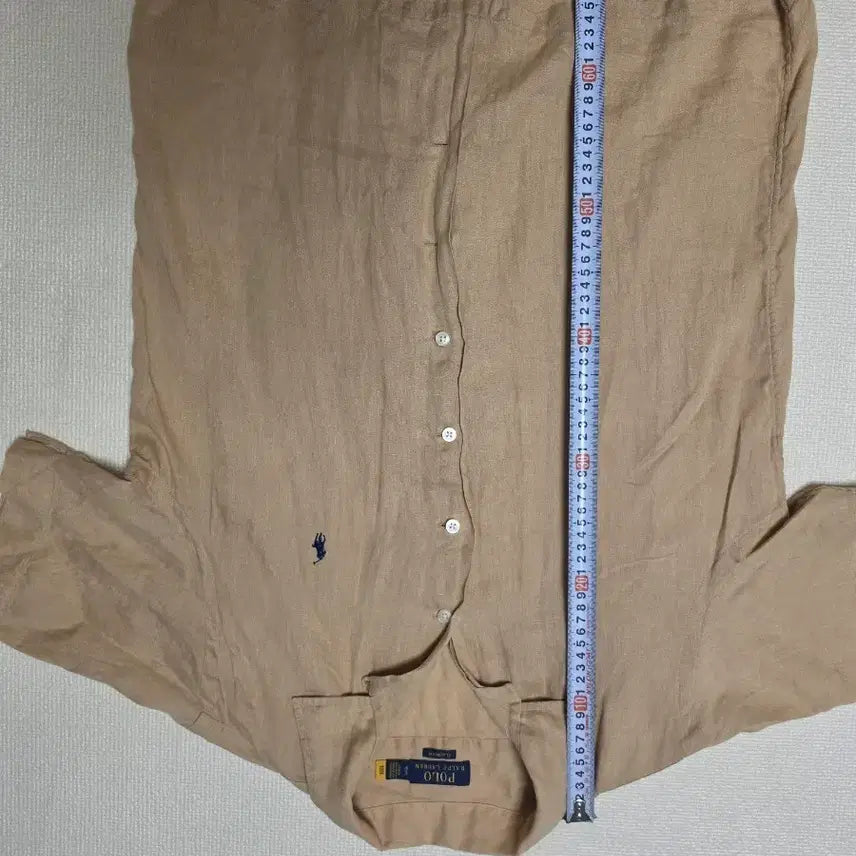 [BUNJANG] Polo Ralph Lauren Linen Camp Shirt Beige S / 폴로 랄프로렌 린넨 셔츠 베이지 S