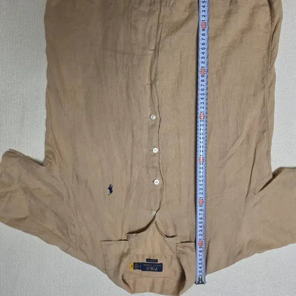 [BUNJANG] Polo Ralph Lauren Linen Camp Shirt Beige S / 폴로 랄프로렌 린넨 셔츠 베이지 S