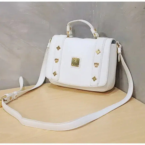 [BUNJANG] MCM Classic Gold Leather Crossbody Bag / MCM 클래식 금장 가죽 크로스백