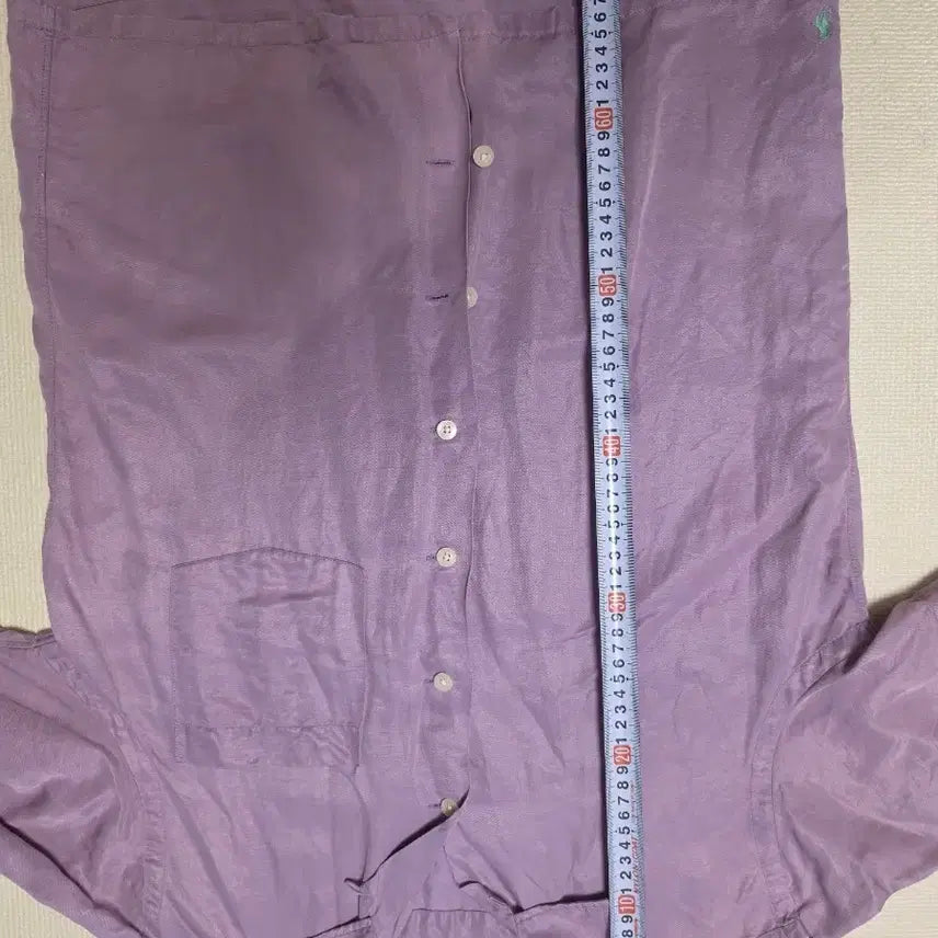 [BUNJANG] Polo Ralph Lauren Silk Camp Shirt Lavender S / 폴로 랄프로렌 실크셔츠 라벤더 S